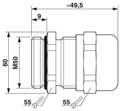 Phoenix contact 1409846 HC-M-KV-M50(24-35) Кабельный ввод