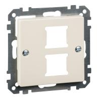 Schneider Electric MTN291644 MERTEN ЦЕНТР.ПЛАТА д/розетки RJ11/RJ45, 2 поста, БЕЖЕВЫЙ, QF SM