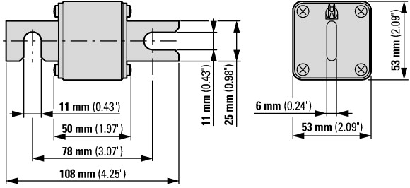 170M4011 Быстрый предохранитель 350A 690V 1/80 AR UC