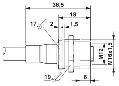 Phoenix contact 1419331 SACCBP-FS-5CON-M16/2,0-PUR SCO Встраиваемые разъемы