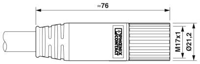 Phoenix contact 1619322 K-5E-M17 M9/010-C01/M17 F8 Штекерный разъем, пластиковая заливка с обеих сторон
