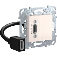 Schneider Electric MGU5.430.25ZD UNICA РОЗЕТКА HDMI, БЕЖЕВЫЙ