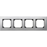 Schneider Electric MTN403460 MERTEN M-Elegance РАМКА металлическая 4 поста, ПЛАТИНА-СЕРЕБРО, SM