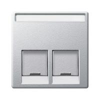 Schneider Electric MTN466560 MERTEN ЦЕНТР.ПЛАТА д/розеток с разъемом RJ45 2 поста, АЛЮМИНИЙ, SM