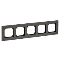 Schneider Electric MTN403514 MERTEN M-Elegance РАМКА металлическая 5 постов, СЕРЫЙ РОДИЙ, SM