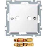 Schneider Electric MTN468825 MERTEN ЦЕНТР.ПЛАТА д/розетки с разъемом д/громкоговорителей, АКТИВНЫЙ БЕЛЫЙ, SM