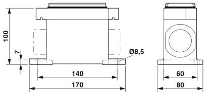 Phoenix contact 1411096 HC-HPR-B10-SHFH-2SSM32-EMR-BK Корпус