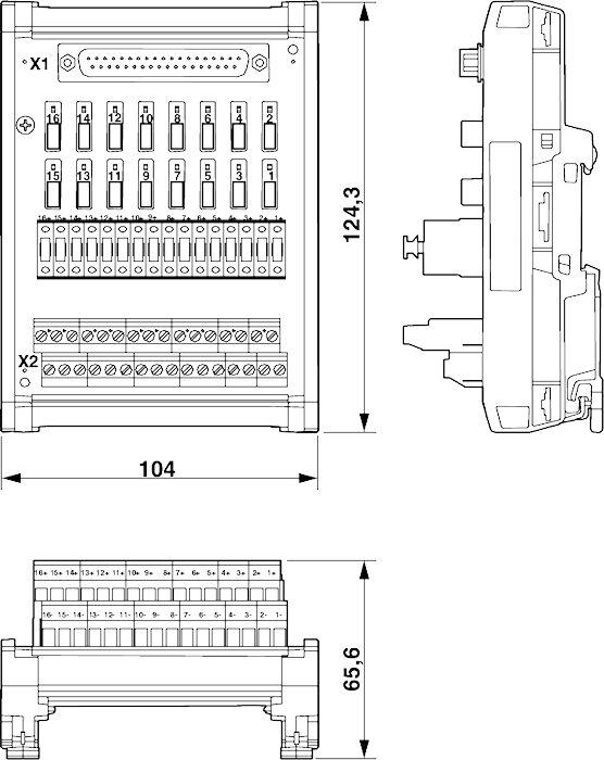 Phoenix contact 2905869 UM-D37M/DS/FU/DI120V/C300/L Интерфейсный модуль
