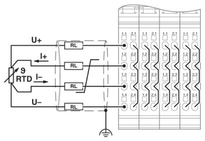 Phoenix contact 2897402 IB IL TEMP 4/8 RTD/EF-PAC Клеммы Inline