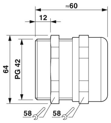 Phoenix contact 1411203 G-INSEC-PG42-L68N-NNES-S Кабельный ввод