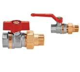 065B8206 Кран шаровый латунный с накидной гайкой и ниппелем Danfoss BVR-F Ду=32