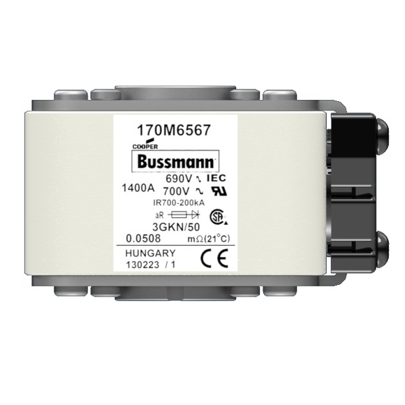 170M6567 Быстрый предохранитель 1400A 690V 3GKN/50 AR UC