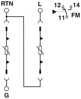 Phoenix contact 2909629 VAL-MS-T1/T2 48/12.5/1+1/1U/FM Молниеотвод / разрядник для защиты от импульсных перенапряжений типа 1/2
