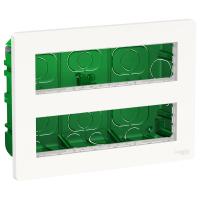 Schneider Electric NU171820 UNICA SYSTEM+ БЛОК скрытой установки 2х4 АНТИБАКТЕРИАЛЬНЫЙ
