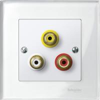Schneider Electric MTN4351-0319 MERTEN МЕХАНИЗМ аудио/видео розетки, ПОЛ.БЕЛЫЙ, SM