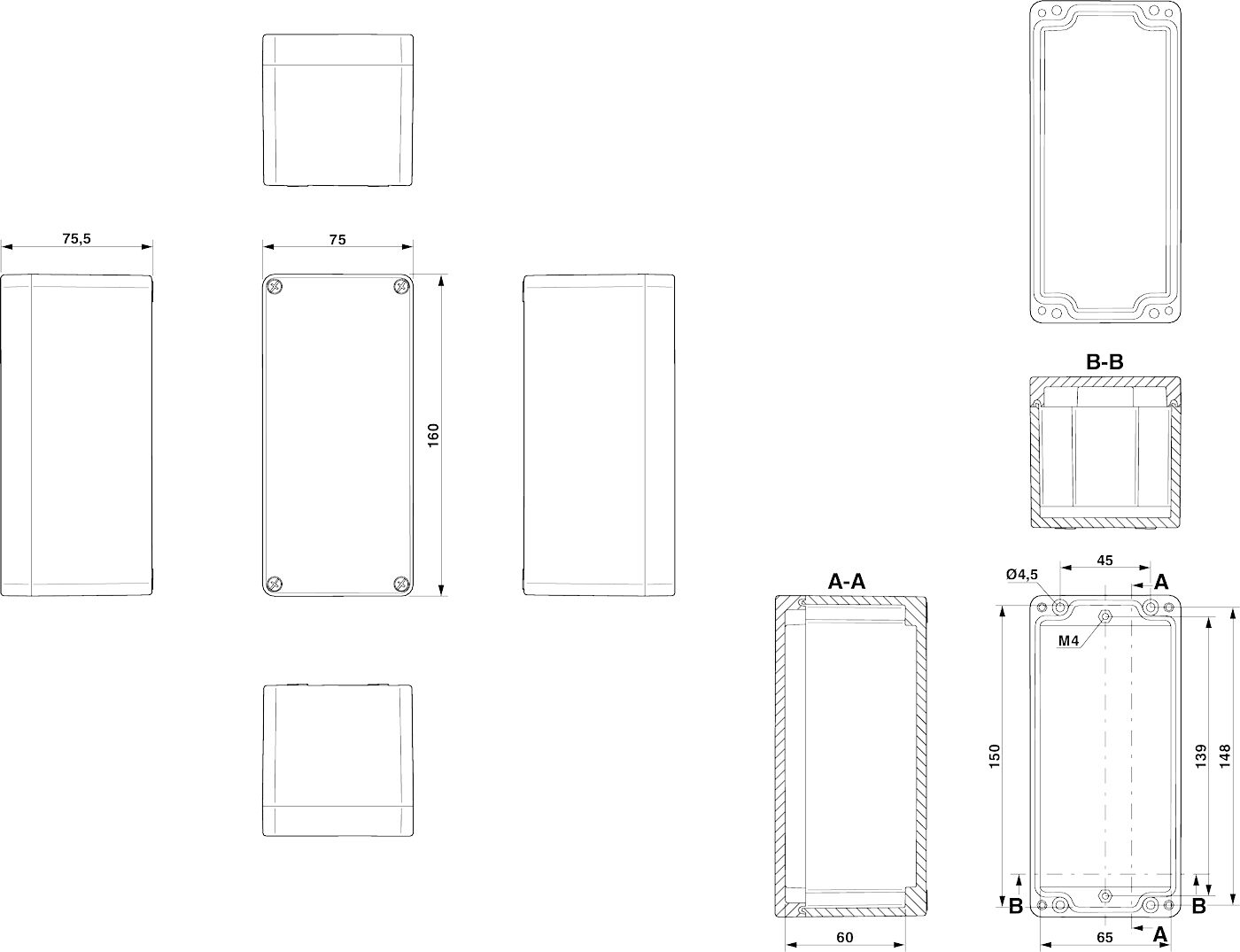 Phoenix contact 899342 E PE A 75X160X75 Клеммная коробка