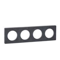 Schneider Electric S53P808V ODACE РАМКА 4-пост., для мех-ма цв. алюм., гориз. и верт. монтаж, СЛАНЕЦ