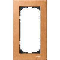 Schneider Electric MTN4058-3470 MERTEN M-Elegance РАМКА деревянная 2 поста б/перегородки, БУК, SM