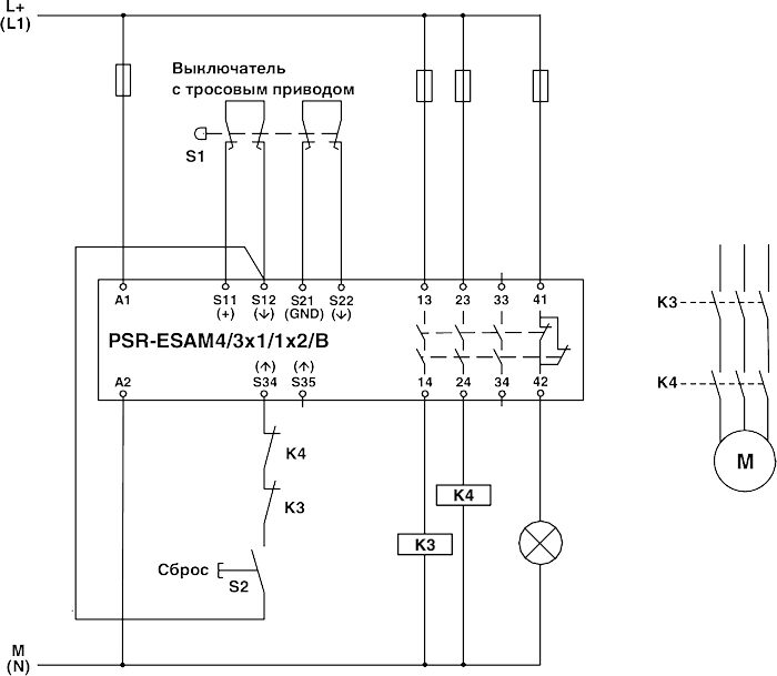 Phoenix contact 2900509 PSR-SCP- 24UC/ESAM4/3X1/1X2/B Реле безопасности