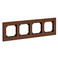 Schneider Electric MTN4054-3472 MERTEN M-Elegance РАМКА деревянная 4 поста, ВИШНЯ, SM