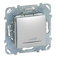 Schneider Electric MGU5.515.30ZD UNICA TOP ДИММЕР наж,кроме люм ламп,люб нагр,2-пров подк,230В,20-350Вт, АЛЮМИНИЙ