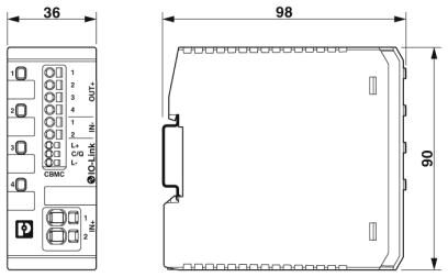 Phoenix contact 2910410 CBMC E4 24DC/1-4A+ IOL Электронный защитный выключатель