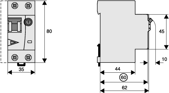 170976 FI/LS; 10A; 10 мА; LS-характеристика-B; 1p+N; FI-Char: A (FRBmM-B10/1N/001-A)