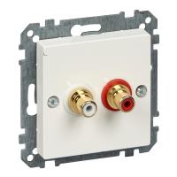 Schneider Electric MTN4350-0319 MERTEN МЕХАНИЗМ аудиорозетки, ПОЛ.БЕЛЫЙ, SM