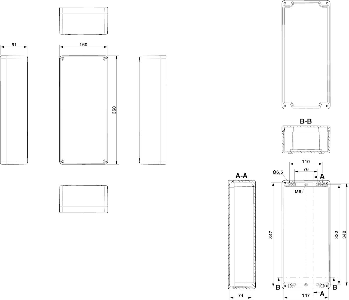 Phoenix contact 899352 E PE A 160X360X91 Клеммная коробка