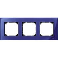 Schneider Electric MTN4030-3278 MERTEN M-Elegance РАМКА стеклянная 3 поста, САПФИР, SM