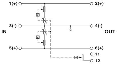 Phoenix contact 2880024 PT 2X1VA/S1-230AC-ST Штекерный модуль для защиты от перенапр-й