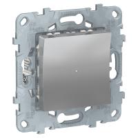 Schneider Electric NU551530 UNICA NEW LED СВЕТОРЕГУЛЯТОР Wiser нажимной, универсальный 7-200Вт, алюминий