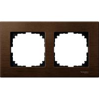 Schneider Electric MTN4052-3473 MERTEN M-Elegance РАМКА деревянная 2 поста, ОРЕХ, SM