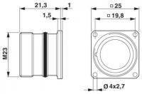 Phoenix contact 1600540 RC-16P1N122200 Аппаратн. соединитель, передняя стенка