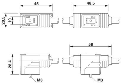 Phoenix contact 1458279 SAC-10,0/0,2-116/2XB-1L-Z Кабель двойного разъема клапана