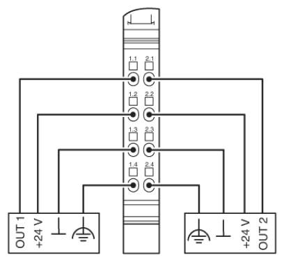 Phoenix contact 2861496 IB IL 24 DO 2-NPN-PAC Клеммы Inline