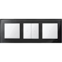 Schneider Electric MTN404303 MERTEN M-Elegance РАМКА стеклянная 3 поста, ЧЕРНЫЙ ОНИКС, SM