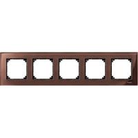 Schneider Electric MTN4050-3215 MERTEN M-Elegance РАМКА стеклянная 5 постов, МАХАГОН, SM