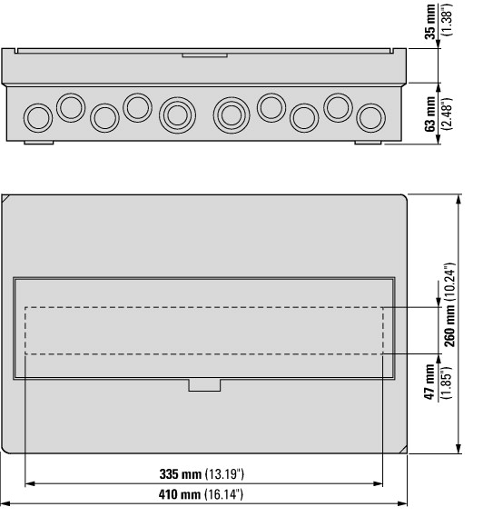 281692 EATON/MOELLER BC-O-1/18-TW-ECO Компактный щит навесного исполнения, 1ряд, 18 модулей, белая дверь, пластик (арт.281692)