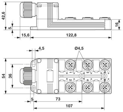 Phoenix contact 1452893 SACB-6/12-L-C GG SCO P Корпус коробки датчика и исполнительного элемента