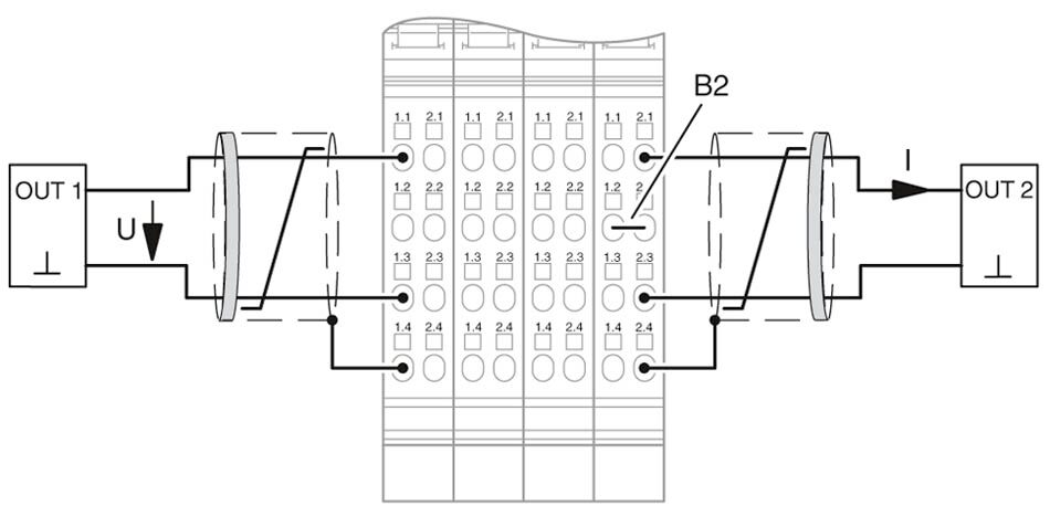 Phoenix contact 2863083 IB IL AO 2/SF-PAC Клеммы Inline