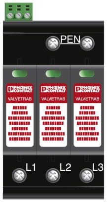 Phoenix contact 2920243 VAL-MS 320/3+0-FM Разрядник для защиты от импульсных перенапряжений, тип 2