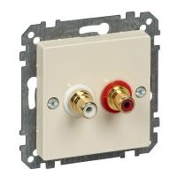 Schneider Electric MTN4350-0344 MERTEN МЕХАНИЗМ аудиорозетки, БЕЖЕВЫЙ, SM