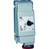 ABB 2CMA162845R1000 Розетка для тяжелых условий с выключателем и механической блокировкой 463MVS6WH, 63A, 3P+N+E, IP67, 6ч