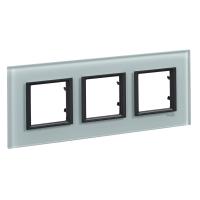 Schneider Electric MGU68.006.7C3 UNICA CLASS РАМКА 3-постовая, МАТОВОЕ СТЕКЛО