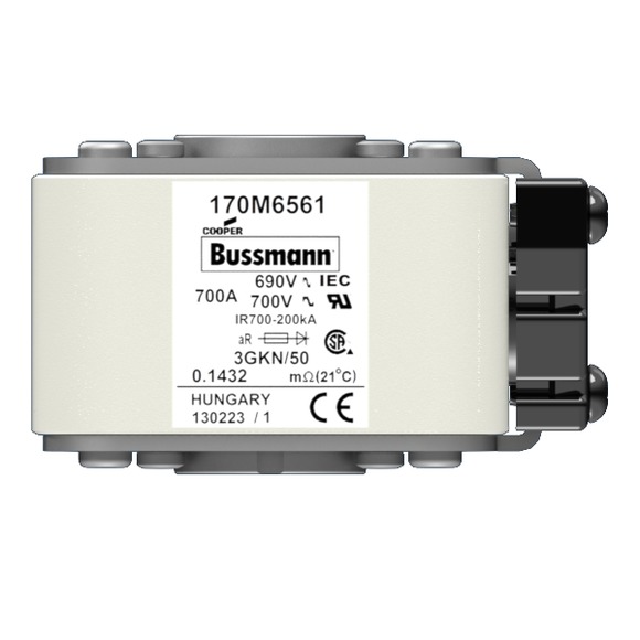 170M6561 Быстрый предохранитель 700A 690V 3GKN/50 AR UC