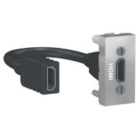 Schneider Electric NU343030 UNICA MODULAR розетка HDMI, 1 модуль, алюминий