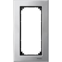 Schneider Electric MTN403860 MERTEN M-Elegance РАМКА металлическ. 2 поста б/перегородки, ПЛАТИНА-СЕРЕБРО, SM