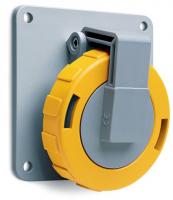 ABB 2CMA166960R1000 Розетка панельная с угловым фланцем 332RAU4W, 32A, 3P+E, IP67, 4ч