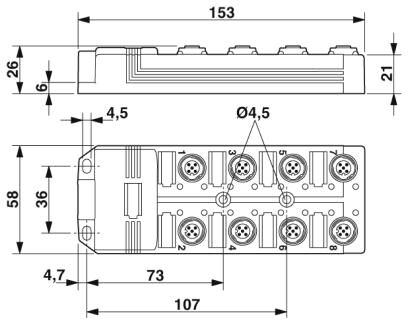 Phoenix contact 1517181 SACB-8/16-L- 5,0PUR SCO Коробка датчика и исполнительного элемента